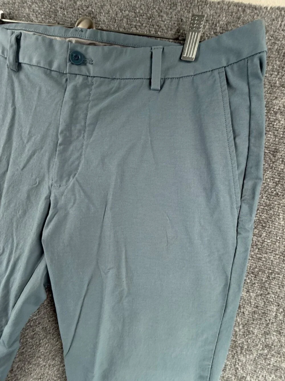 Vineyard Vines OTG Pants Performance 38x32 Men Gray Blue Stretch Zip Pockets